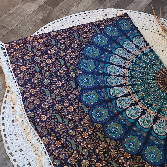 NEW BO HO FRINGE WALL ART,TABLE CLOTH, BED THROW - Picture 9 of 16